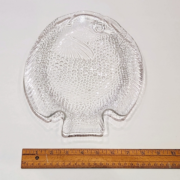 Fish Plate clear glass from France. - Picture 9 of 9